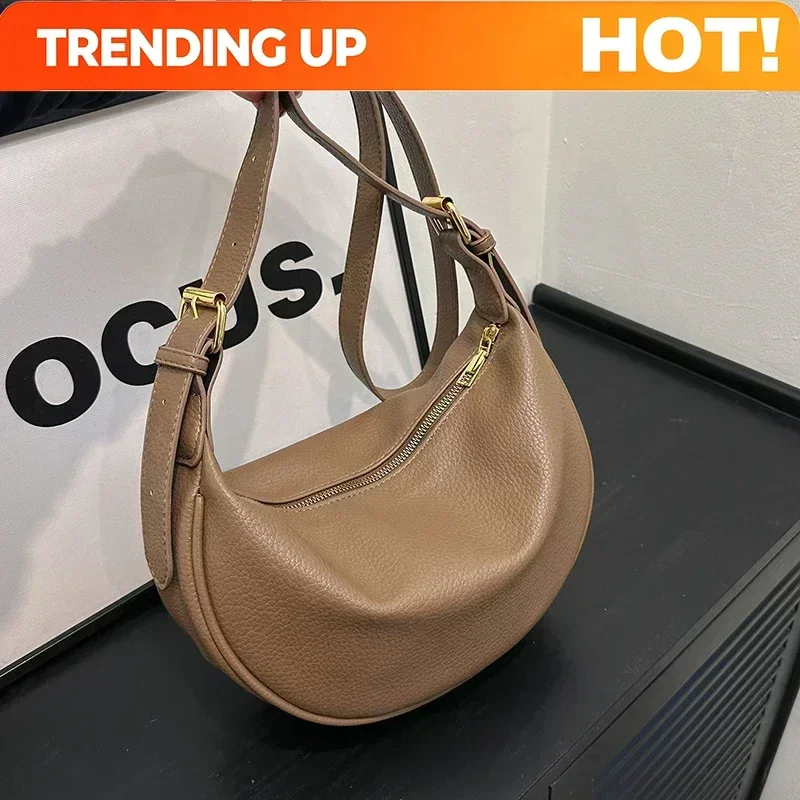 Fashion Solid PU Hobos Shoulde - Luxury Bags On Sales ulasan dan harga
