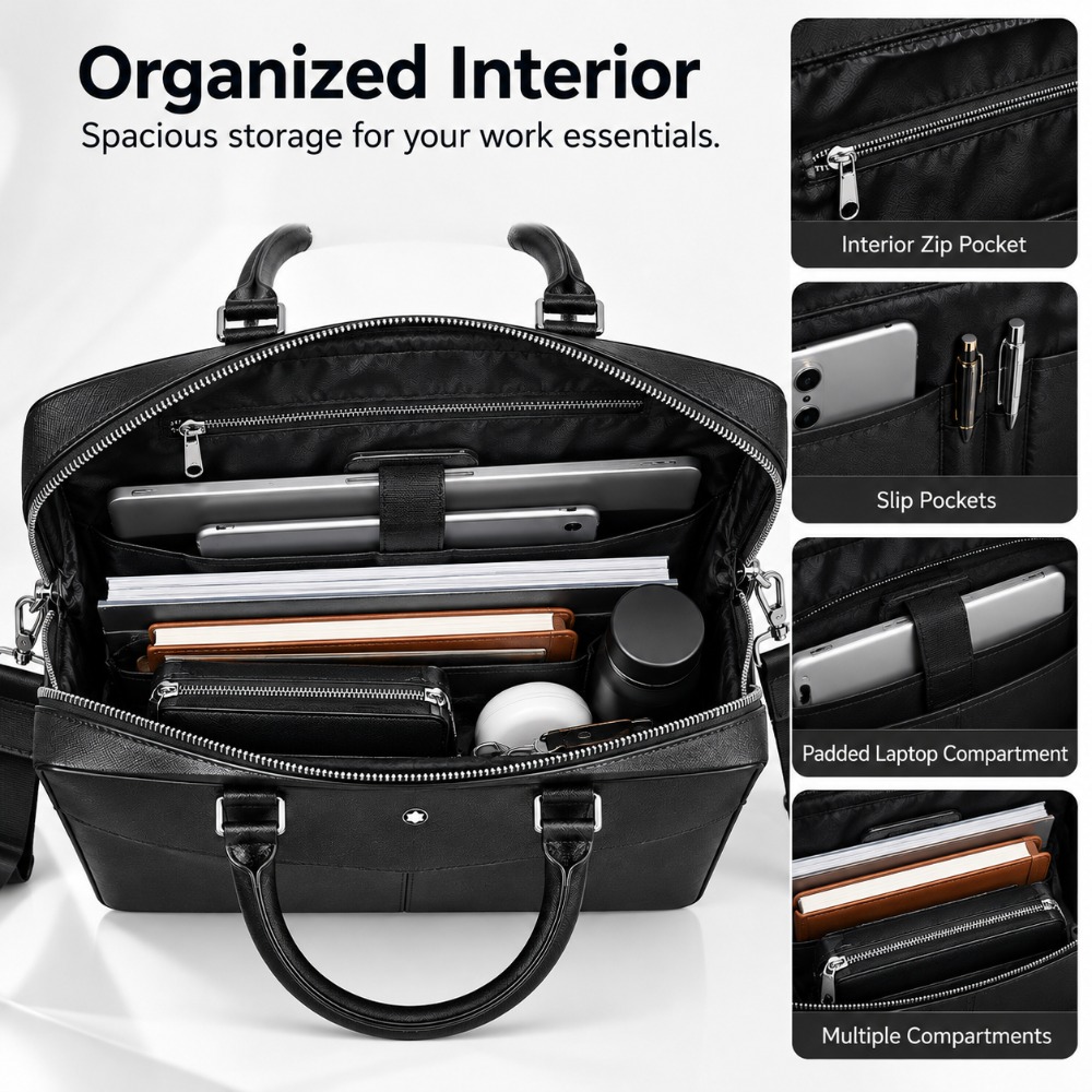Luxury Men Business Briefcase  - Luxury Bags Tote ulasan dan harga