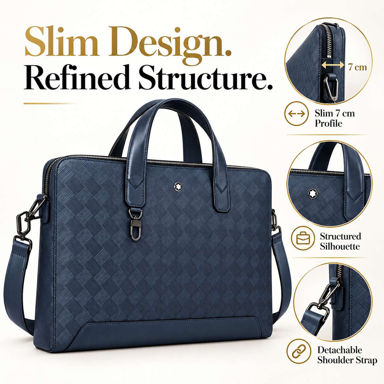 Luxury Men's Slim Business Bri - Luxury Bags Tote ulasan dan harga
