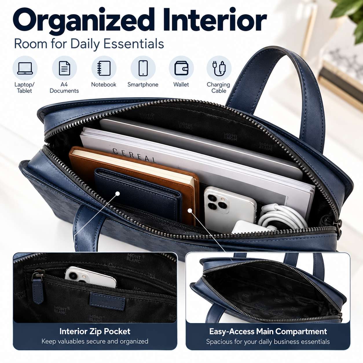 Luxury Men's Slim Business Bri - Luxury Bags Tote ulasan dan harga