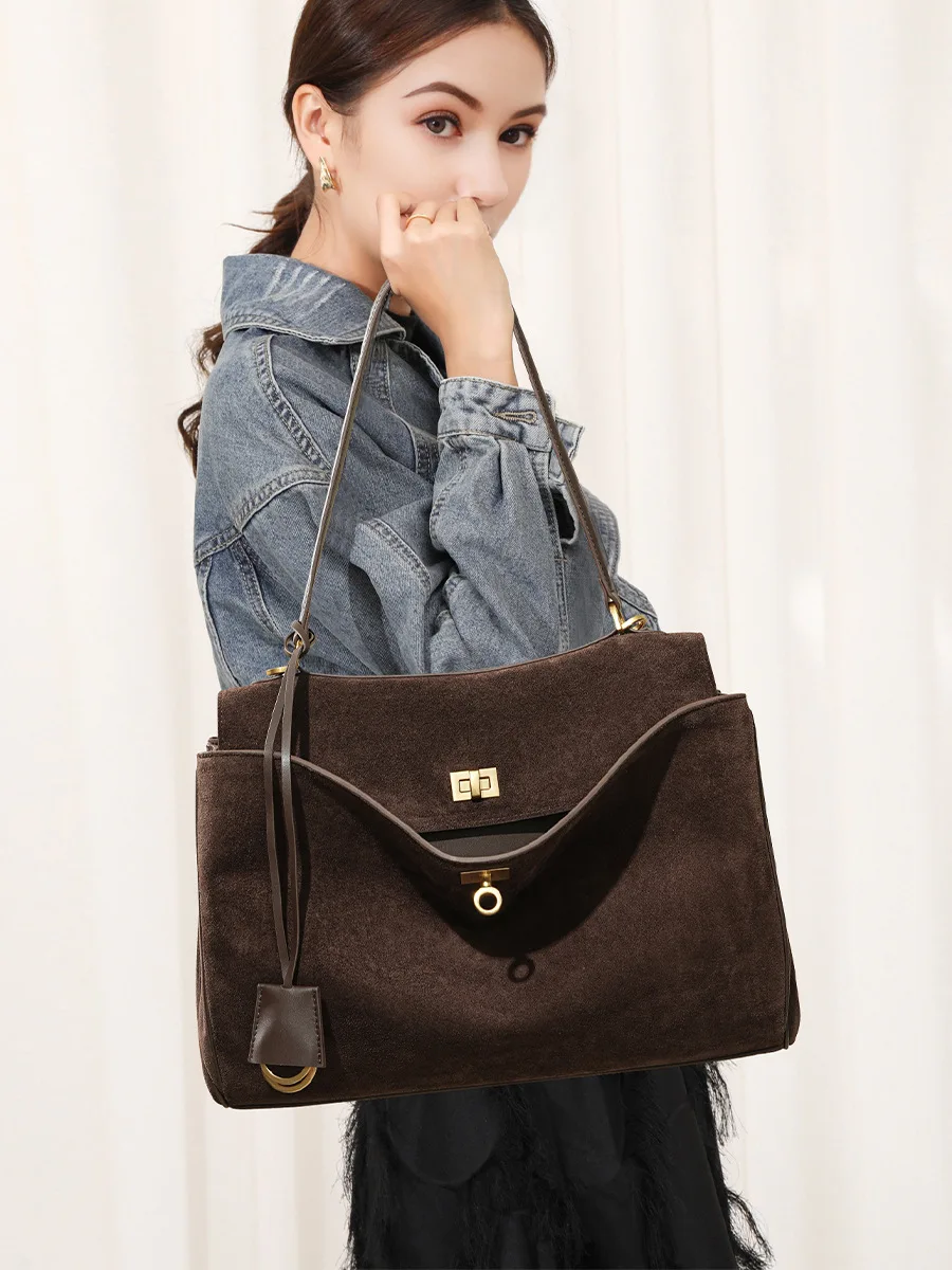 Autumn Winter Women's Suede Ge - Luxury Bags Tote ulasan dan harga