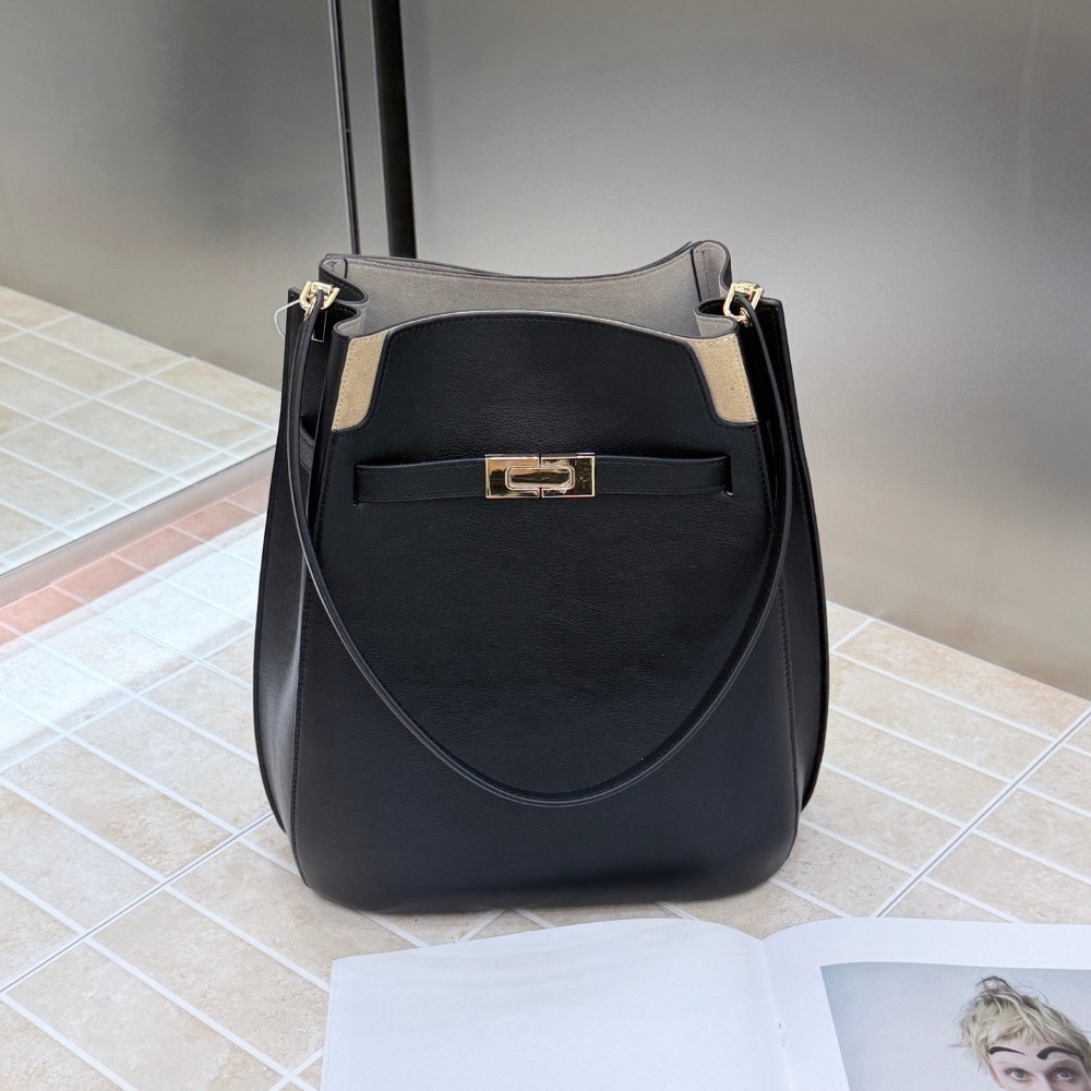 New Bucket Bag Old Money Wind  - Luxury Bags Leather ulasan dan harga