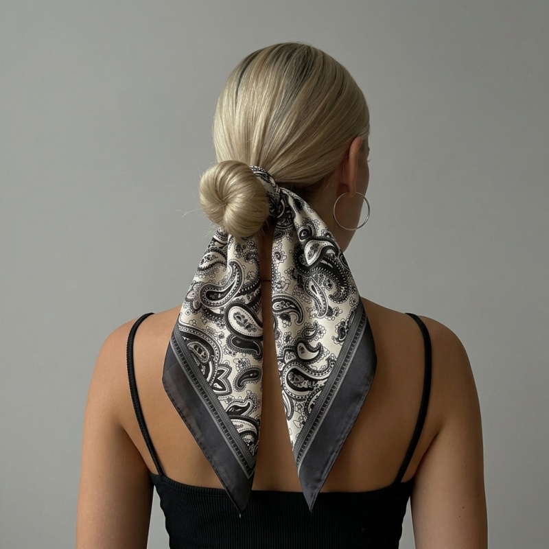 Luxury Satin Square Scarf Pais - Luxury Bags China ulasan dan harga