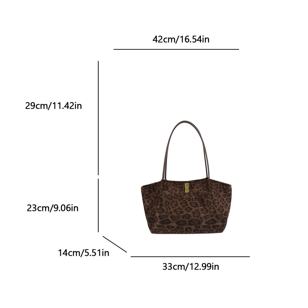 Retro Leopard Print Suede Tote - Luxury Bags Tote ulasan dan harga